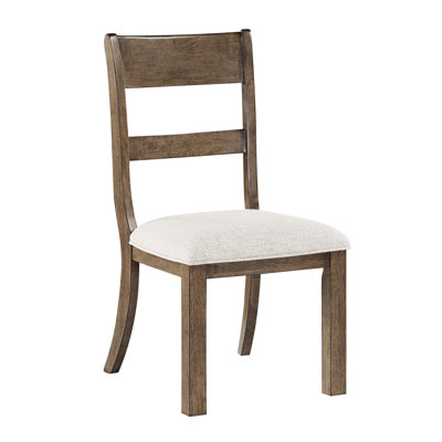 2 pièces de chaises d'appoint contemporaines avec finition brune et siège rembourré confortable pour chaise de salle à manger, siège texturé gris, conception classique, poids de 250 lb