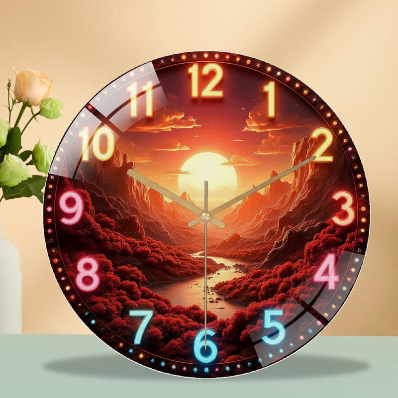Magnifique horloge murale 12 po