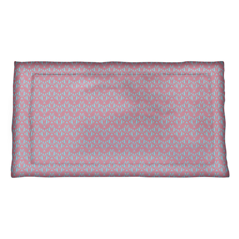 Taie décorative Katelyn Elizabeth, Microfibre, Très grand, Rose / Bleu