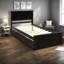Lits simples peu encombrants avec lit gigogne, structure en bois robuste, finition espresso