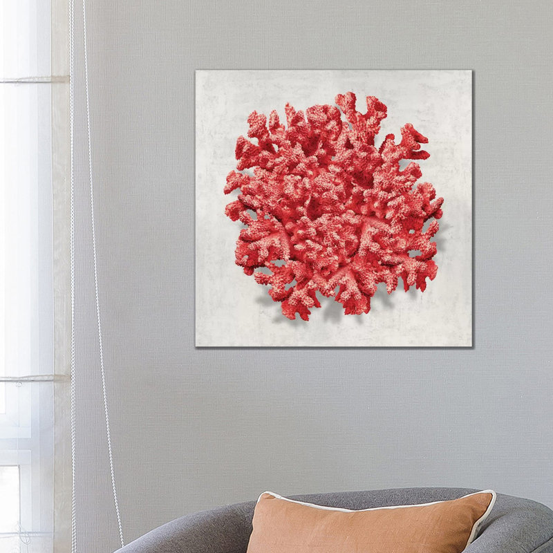 Coral Red II 1 Piece Wrapped Canvas Wall Art, 66.04cm H x 66.04cm W