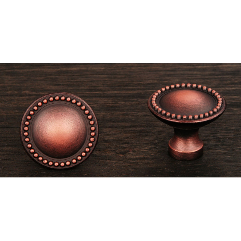 CK Series 1 1/4" Diameter Mushroom Knob, Distressed Copper