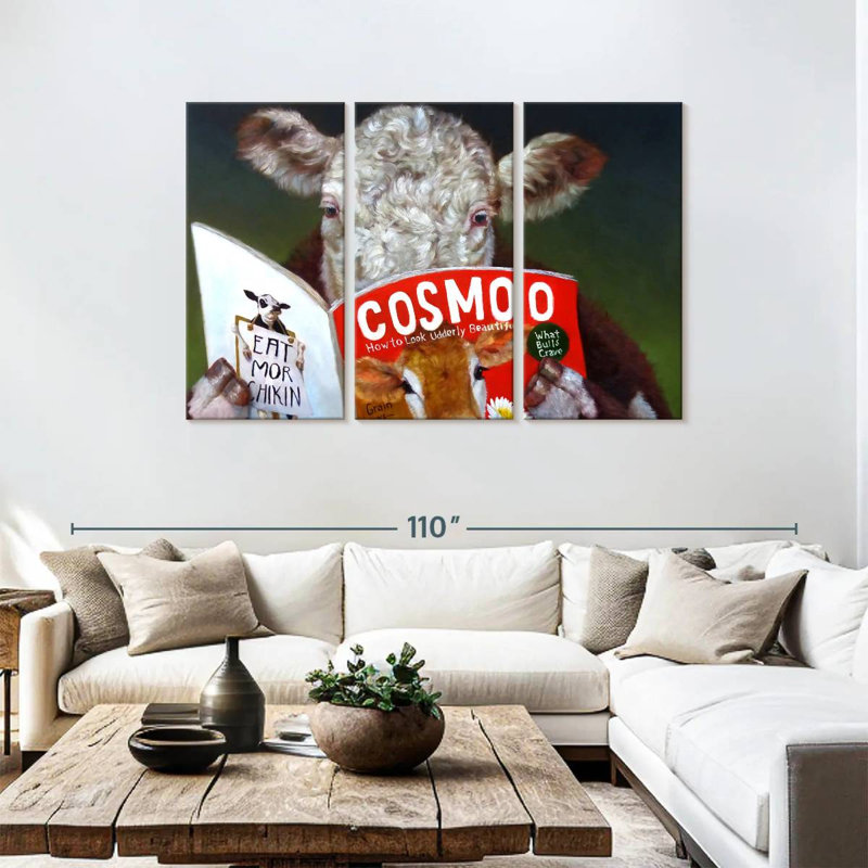 Ketti Cow Tips, 48" H x 74" W