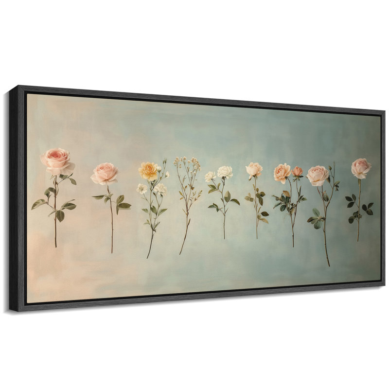 Gradient Roses, H 30 po x l 60 po, Noir, noir, noir, noir