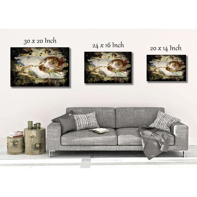 Creation of Adam by Michelangelo - Wrapped Canvas, 50cm H x 76cm W