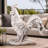 Antique White Farm Rooster Garden Statue