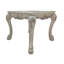 Table de bout en bois blanc os
