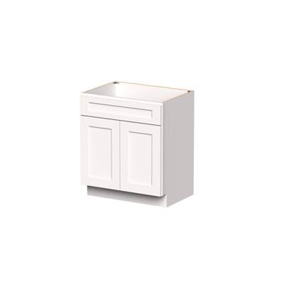 Armoire de meuble-lavabo de style Shaker de DL Cabinetry (prête à assembler) l 30 po x H 34,5 po x P 21 po