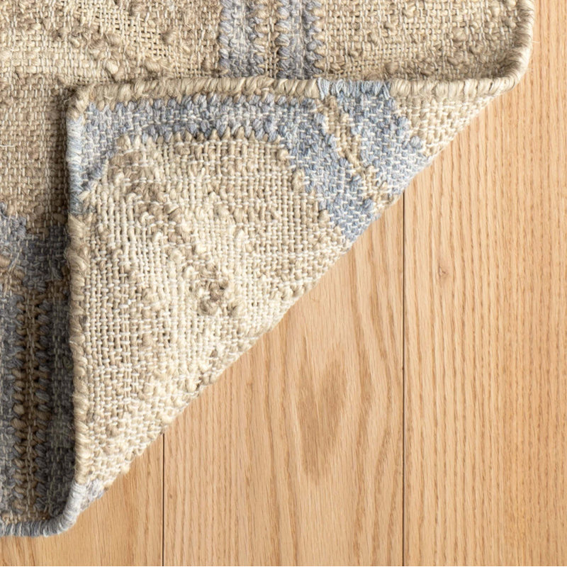 Tala Blue Handwoven Jute Rug, Rectangle 4' x 6'