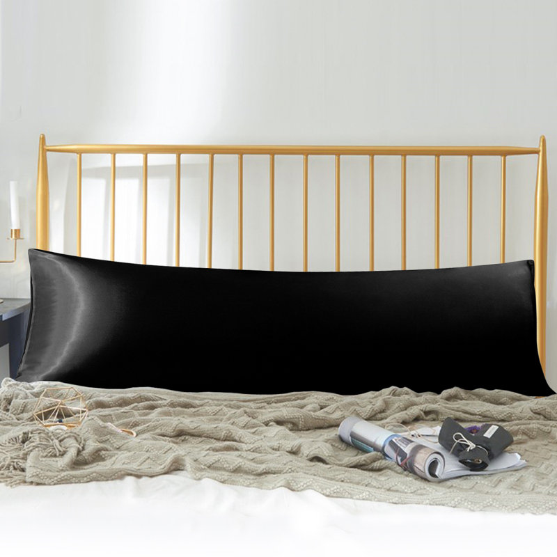 Silky Microfiber Body Pillowcase, Black