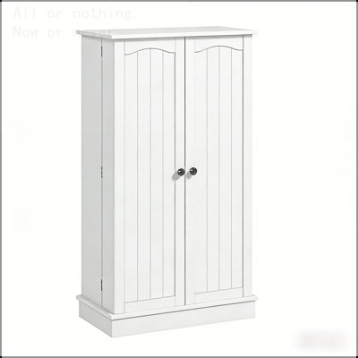 Modern Kitchen Pantry Cabinet with 12 Spice Racks and Adjustable Shelves – 40.9''H