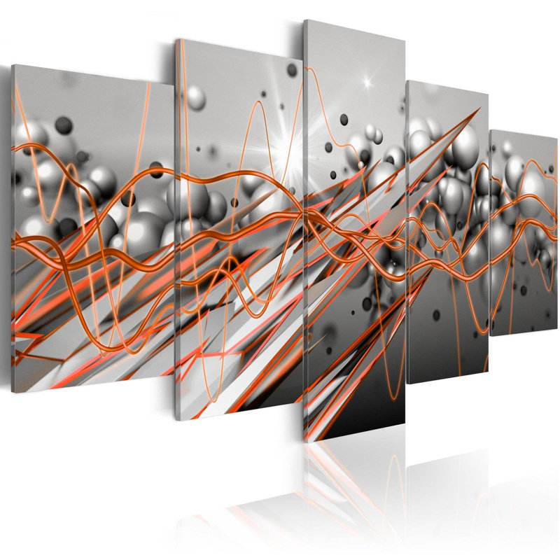Orange Stream 5 pièces, H 40 po x l 80 po x P 0,7 po