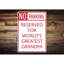 «No Park Greatest Grandpa», panneau en aluminium-2043940096