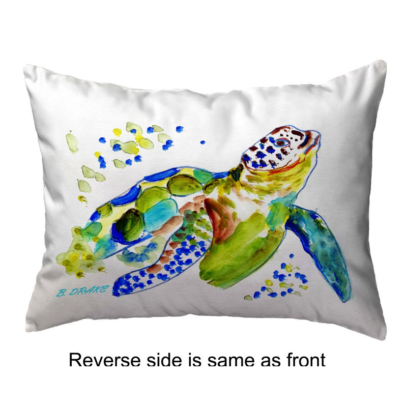  Housse et insert pour coussin d'extérieur Baby Sea Turtle, 11" x 14"