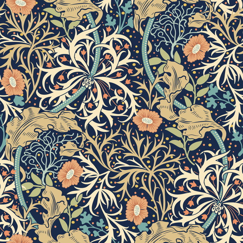 Padstow 10m x 50cm Wallpaper Roll, Navy Blue