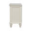 Table de chevet 3 en blanc crème avec plateau coulissant - Optimisez le rangement pratique de la chambre à coucher
