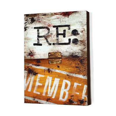 Note To Self - Remember by Rodney White - Print on Canvas