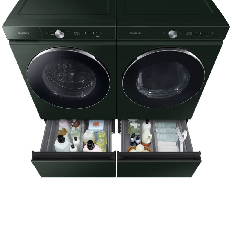 Caisson à linge 27 po avec tiroir de rangement Samsung Bespoke, Vert forêt
