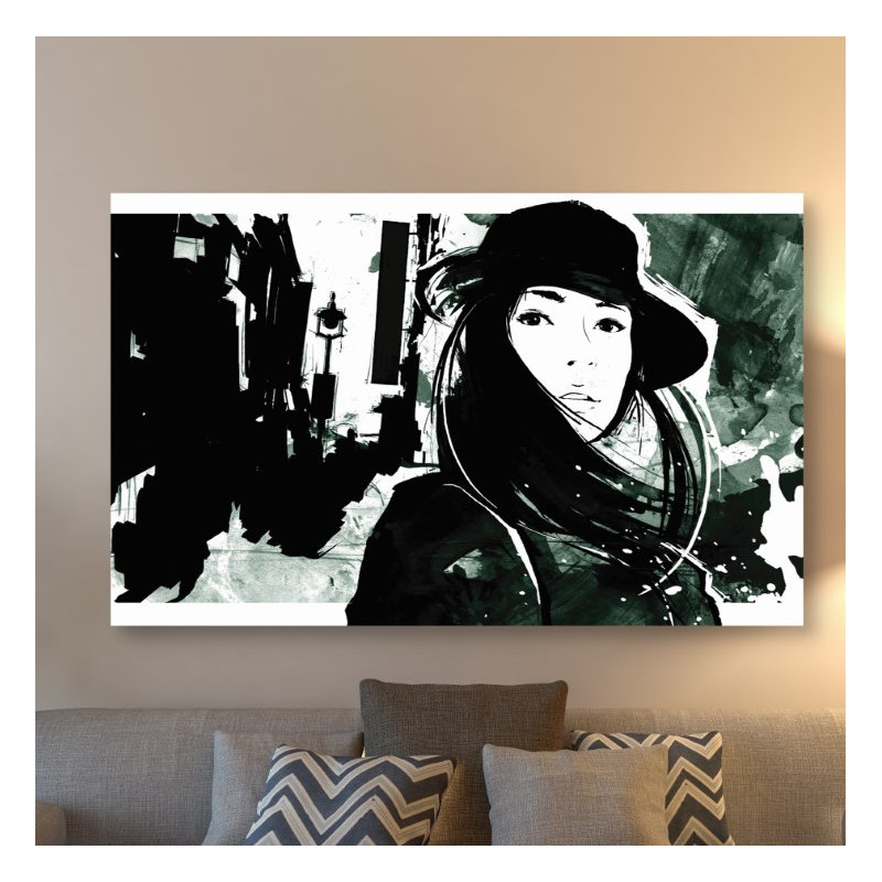 « unmasked 1 », impression sur toile, H 40 po x l 60 po x P 1,5 po