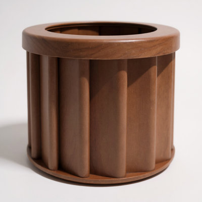 Pot rond Strata SM - brun foncé