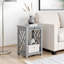 Lund 15.75" Wide Rectangular End Table With 1 Tray And 1 Shelf, Dove Grey-203540826
