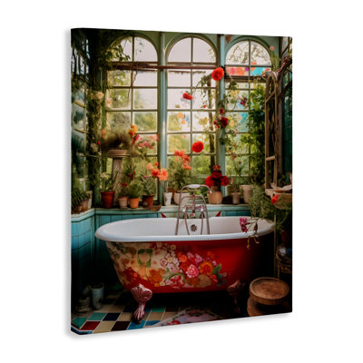 Toile florale pour baignoire Sunroom