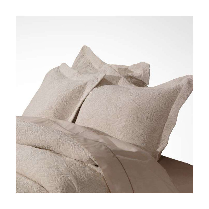 Karnes Cotton Blend Floral Sham with Pillow Shams, Linen