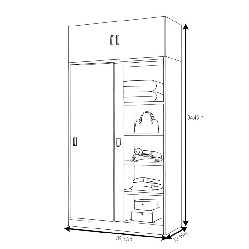 Armoire moderne de couleur noyer