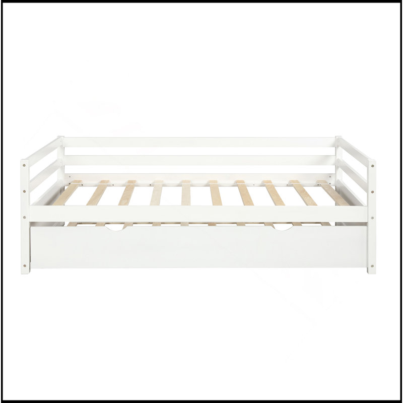 Daybed With Trundle Frame Set, Twin Size, White
