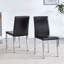 Ensemble de 4 chaises à dossier en polyuréthane avec pieds en métal - un match parfait pour les styles de maison minimalistes et modernes.-108797189