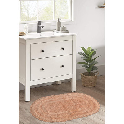 100% Cotton Reversible cute Crochet  Bath Rug