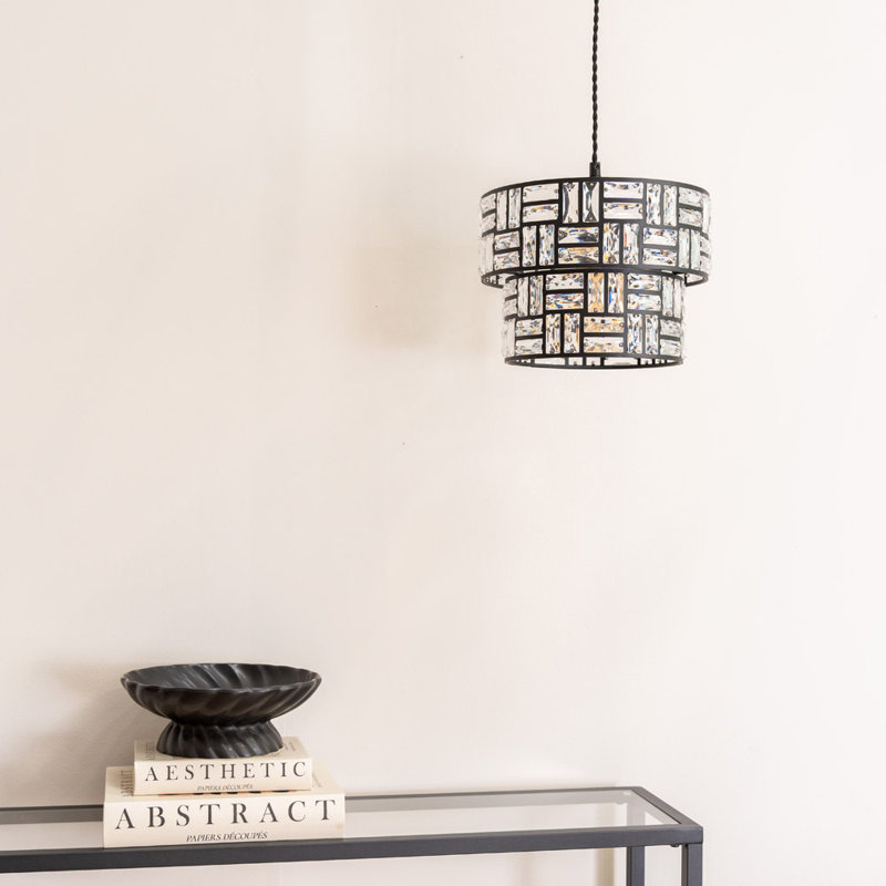 19.5cm H Metal Empire Lamp Shade ( Slip-On ), Black