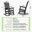 Chaise berçante d'extérieur à haut dossier 2 pièces 400 lb