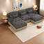 Canapés modulaires à assise profonde, salon moderne léopard chenille