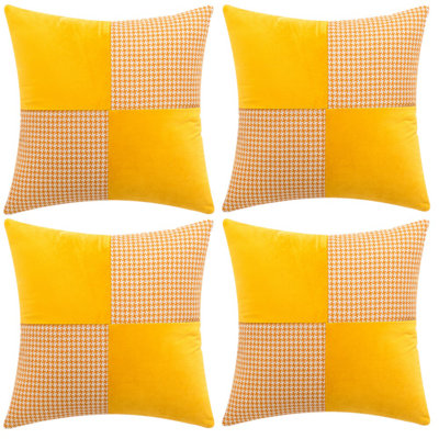 Checkered Cotton Blend Pillow Cover