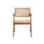 2 fauteuils en beige naturel - pieds en bois massif avec dossier rembourré de style Mid-Century moderne pour la bière et 2 coussins confortables