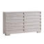  Commode 6 tiroirs pour chambre Louby, 54 po de large, blanc vieilli-579325393