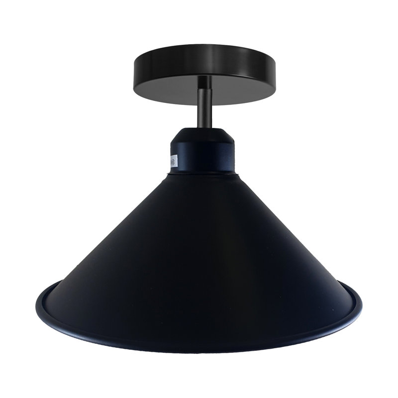 Bustos Semi Flush Mount, Black/Gold