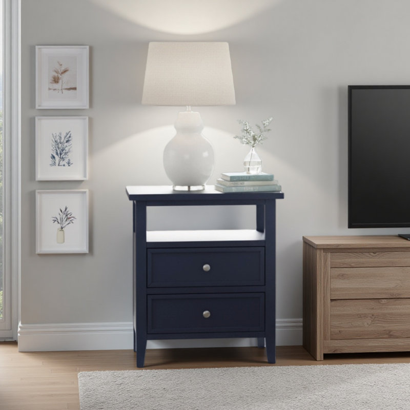 2 Drawer Nightstand, Blue