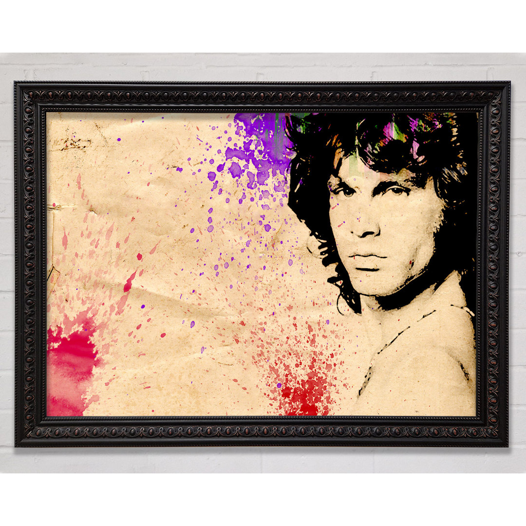 Jim Morrison Colour Splash - Einzelner Bilderrahmen Kunstdrucke