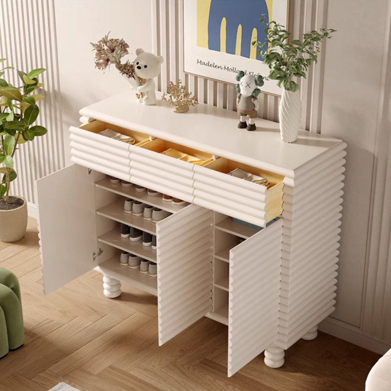 Armoire de rangement pour chaussures haut de gamme 12 paires, Blanc