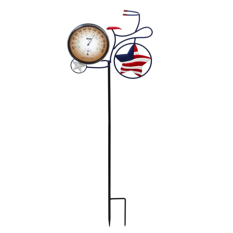 Jeu de jardin à vélo thermomètre americana