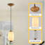Luminaire suspendu cylindrique en verre 1 lumière-1674209966