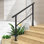 HOMLUX Lovmor Hand Rails for Outdoor Steps, Wrought Iron Railing, Porch And Stair Railing Kit