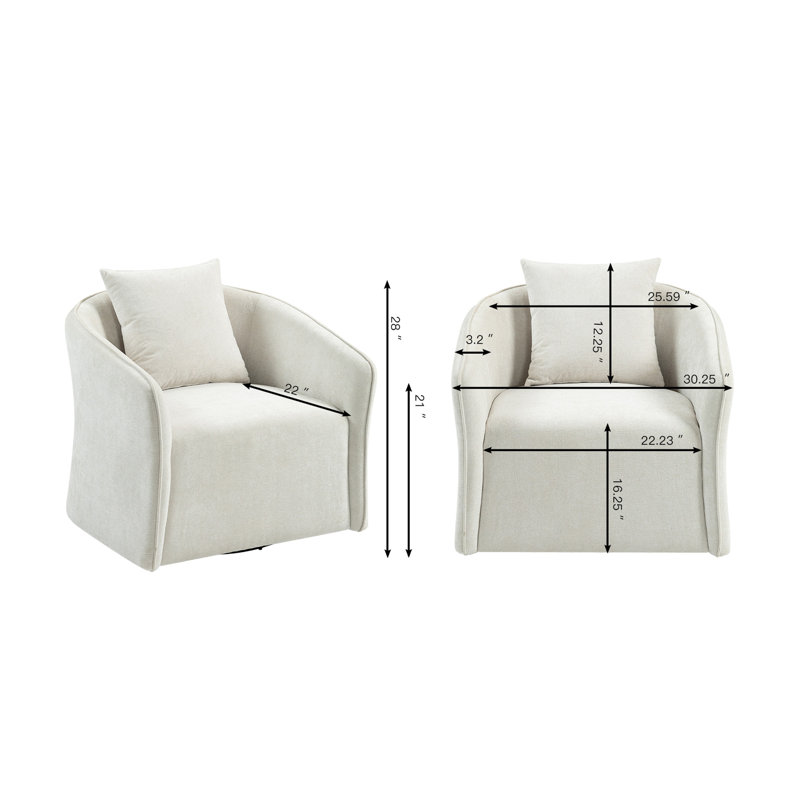 Fauteuil d'appoint Mid-Century, Blanc