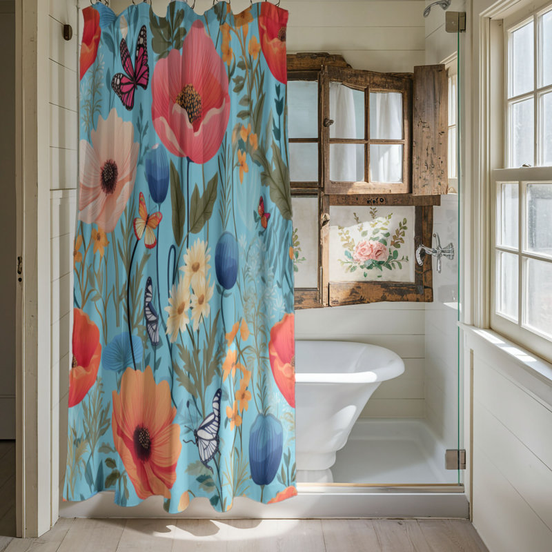 Rideau de douche Floral Splendor - Premium, H 74 po x l 71 po