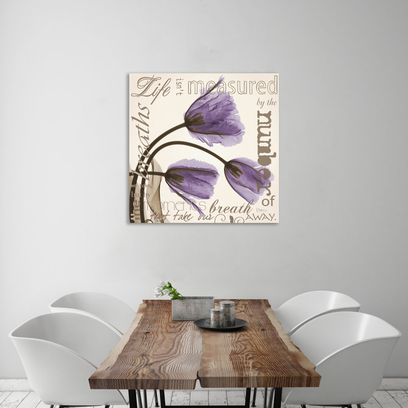 «Life Tulips», toile tendue par Albert Koetsier, H 30 po x l 30 po x P 1,5 po