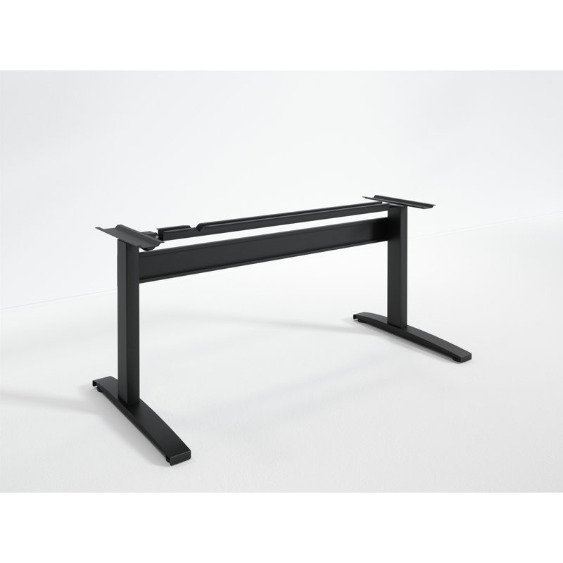 Danette Electric Adjustable Rectangular Table Base, Black, 47" H x 36" W x 24" D
