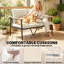 120cm Wide Straight Steel Patio Sofa