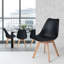 Thomasin Modern  Scandinavian Minimalist Dining Chairs with Faux Leather Cushions and Solid Wood Legs - Side Chair for Dining Room Kitchen Office-260027890-188020922